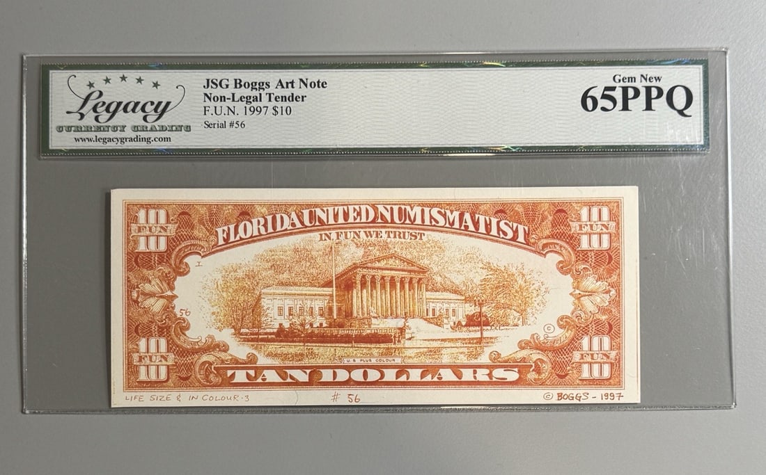 FUN LEGACY GRADED 65PPQ - JSG BOGGS ART NOTE (1 of 2)
