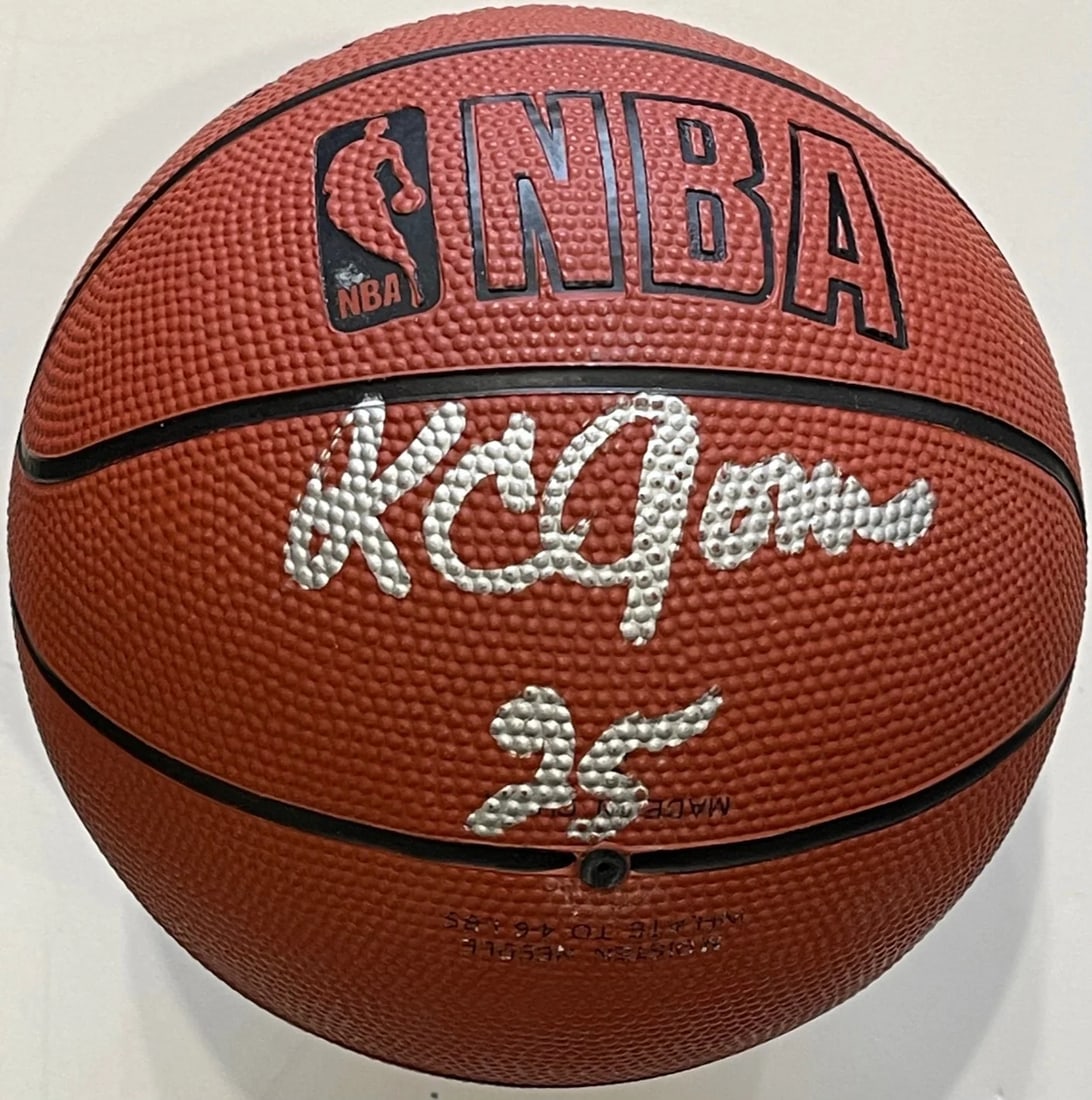 Basketball K. C. Jones Autographed Spalding Medium Size Mini (1 of 2)