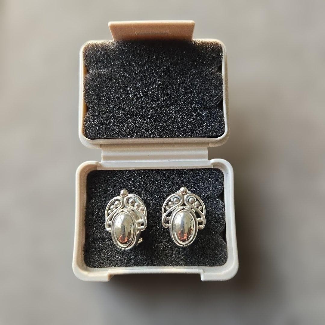 condition Georg Jensen 2005 Year Clip-on Earring Sterling Silver In good (1 of 5)