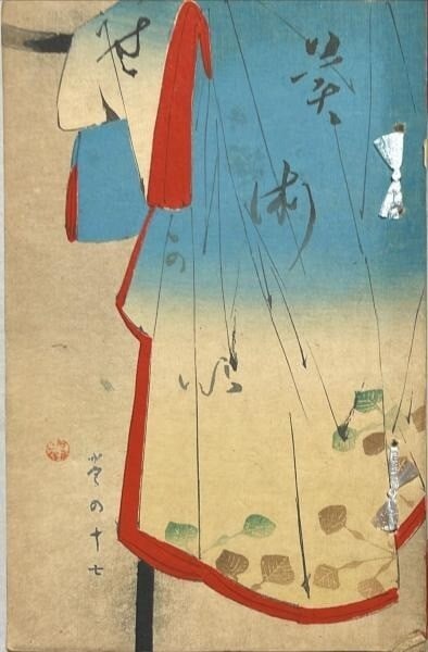 Antique Watanabe Seitei Bijutsu-sekai Vol.17 Japanese Woodblock Print Book 1892 (1 of 6)