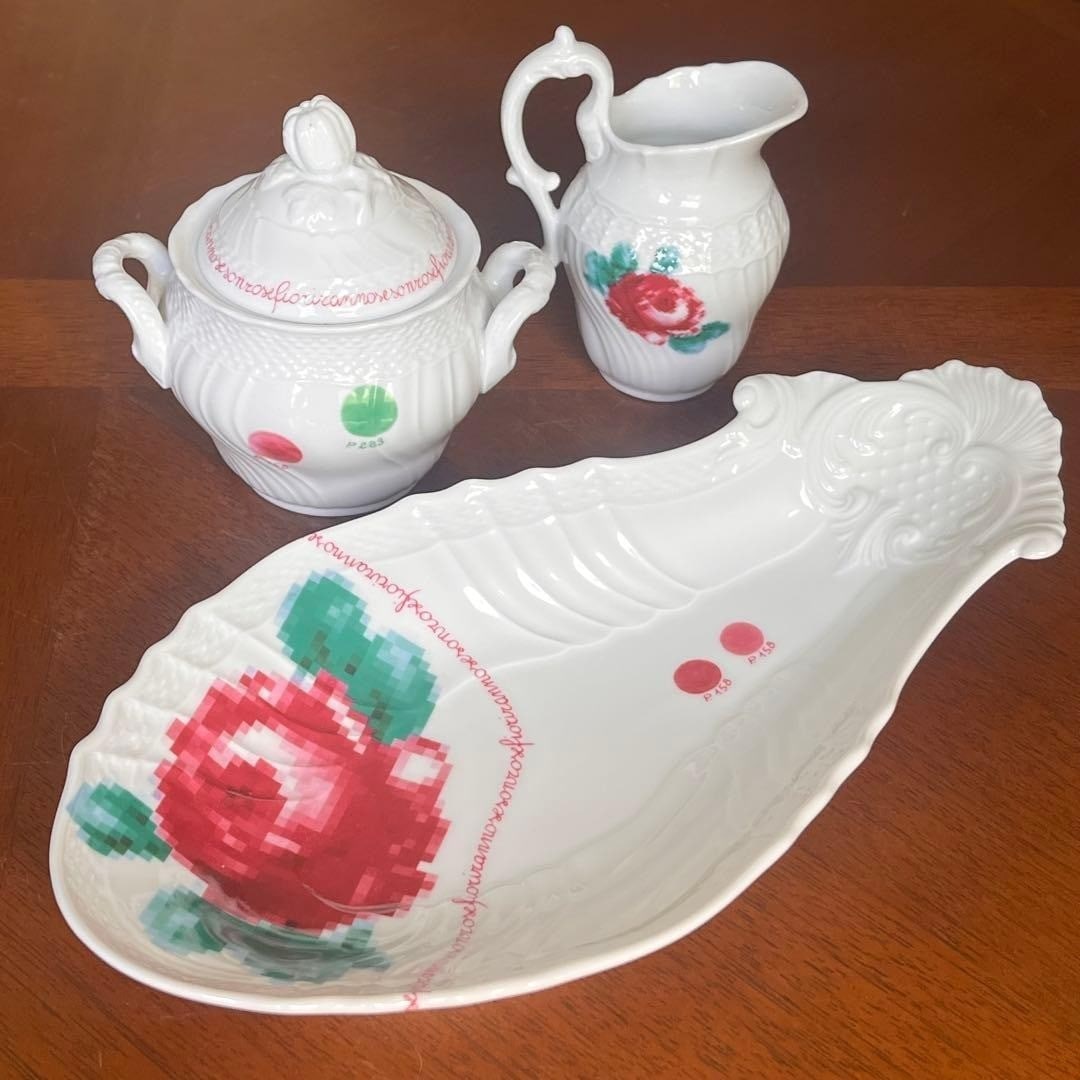 DinnerSet Richard Ginori Cesson Rose Fioriranno Paola Navone Tableware (1 of 13)