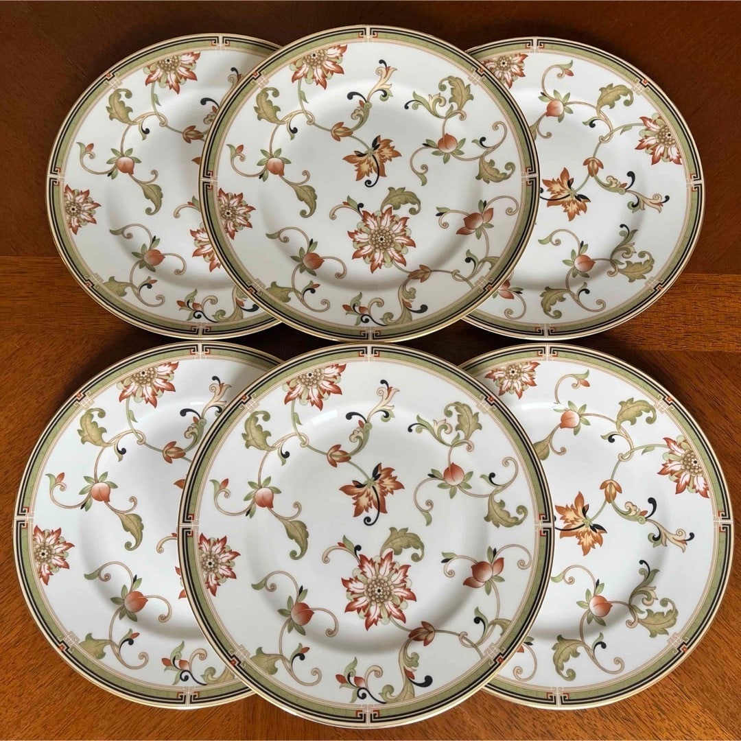 Tableware WEDGWOOD Oberon Chinoiserie Dessert Plate 8.1in Set Of 6 Bone China (1 of 12)