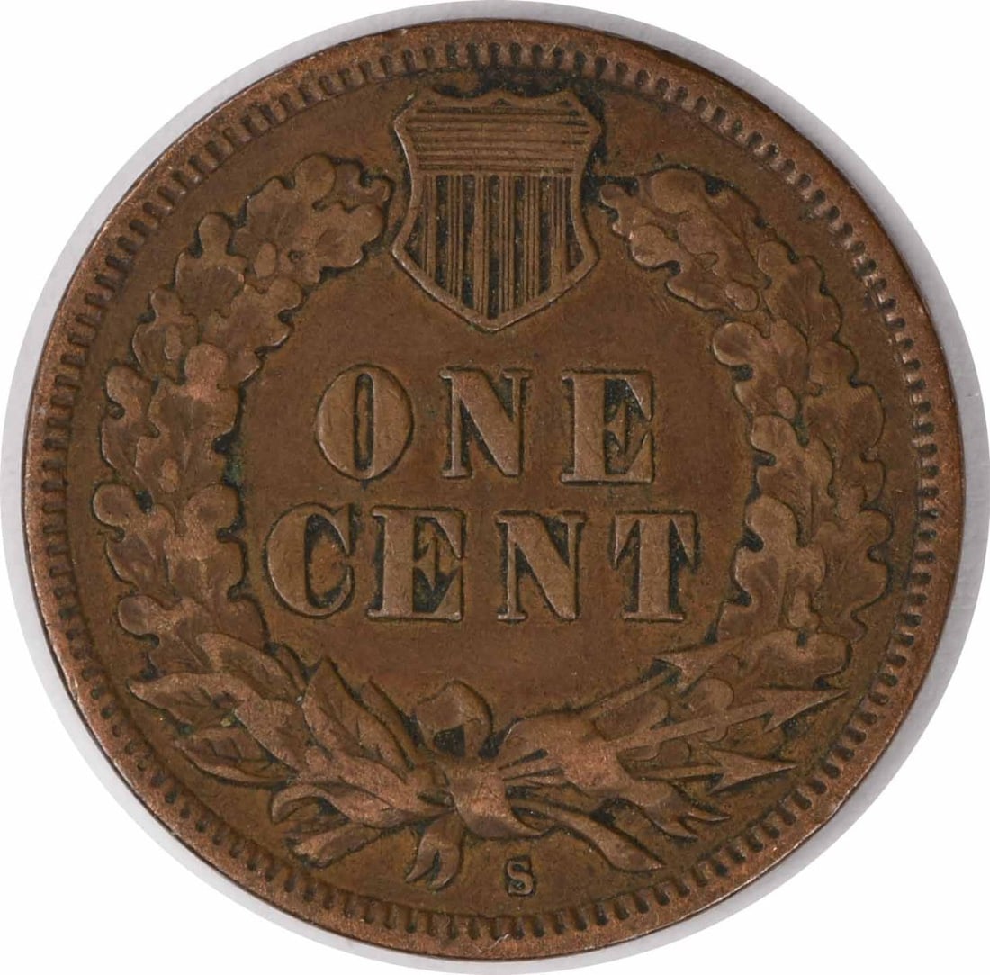 Uncertified 1908-S Indian Cent VF - 2