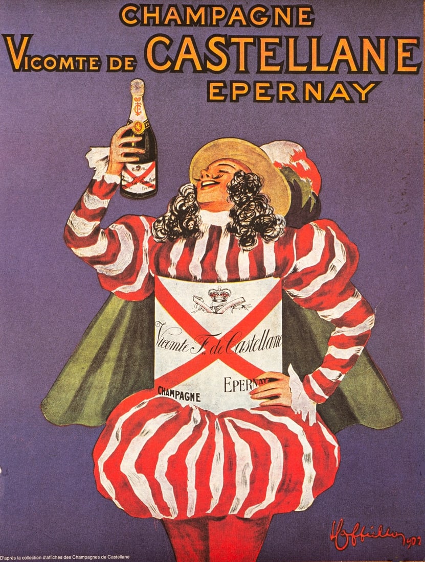 Poster Champagne Castellane By Leonetto Cappiello 1980 French (1 of 3)