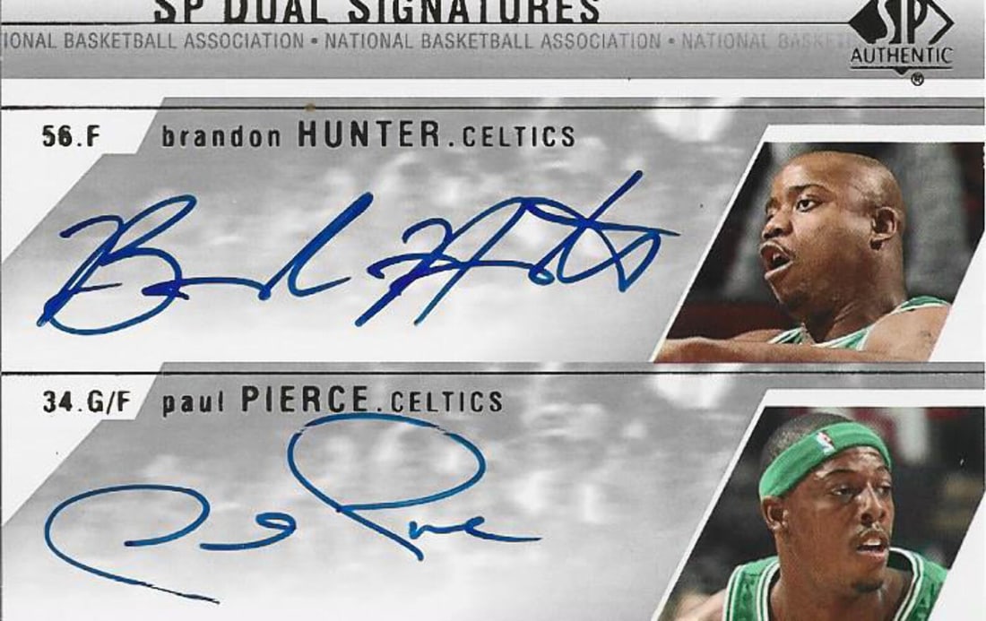 Card Brandon Hunter/ Paul Pierce Autographed SP Authentic: Card Brandon Hunter/ Paul Pierce Autographed SP Authentic This listing features Card Brandon Hunter/ Paul Pierce Autographed SP Authentic. Item specifics are provided below. Item Specifics: Country