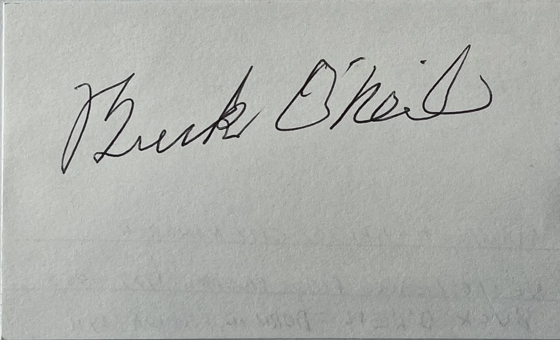 Monarchs Buck O'Neil autographed 3x5 Index Card Kansas City (1 of 1)