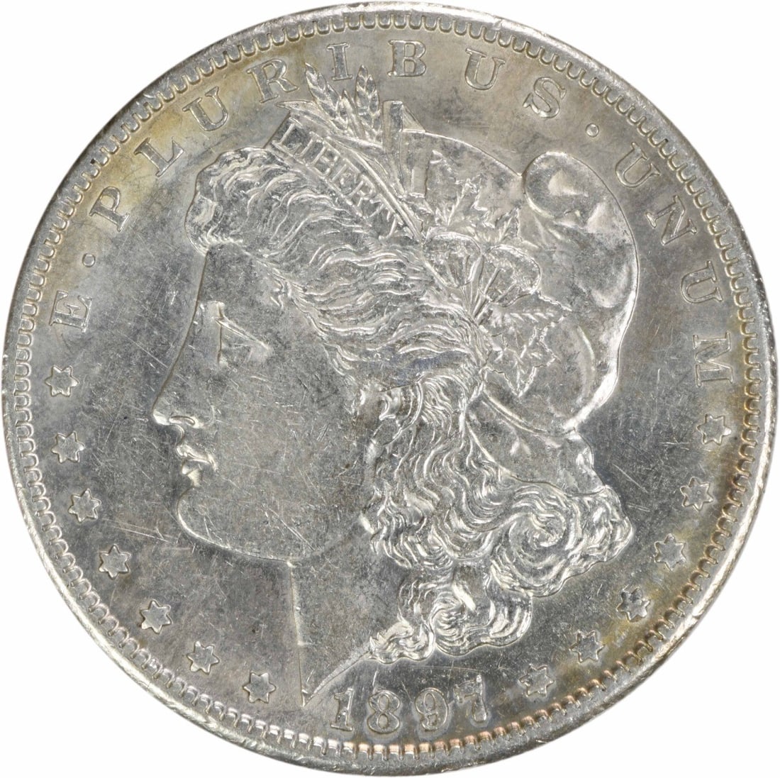 Uncertified 1897-S Morgan Silver Dollar AU: Uncertified 1897-S Morgan Silver Dollar AU This listing features Uncertified 1897-S Morgan Silver Dollar AU. Item specifics are provided below. Item Specifics: Country Of Origin: United States