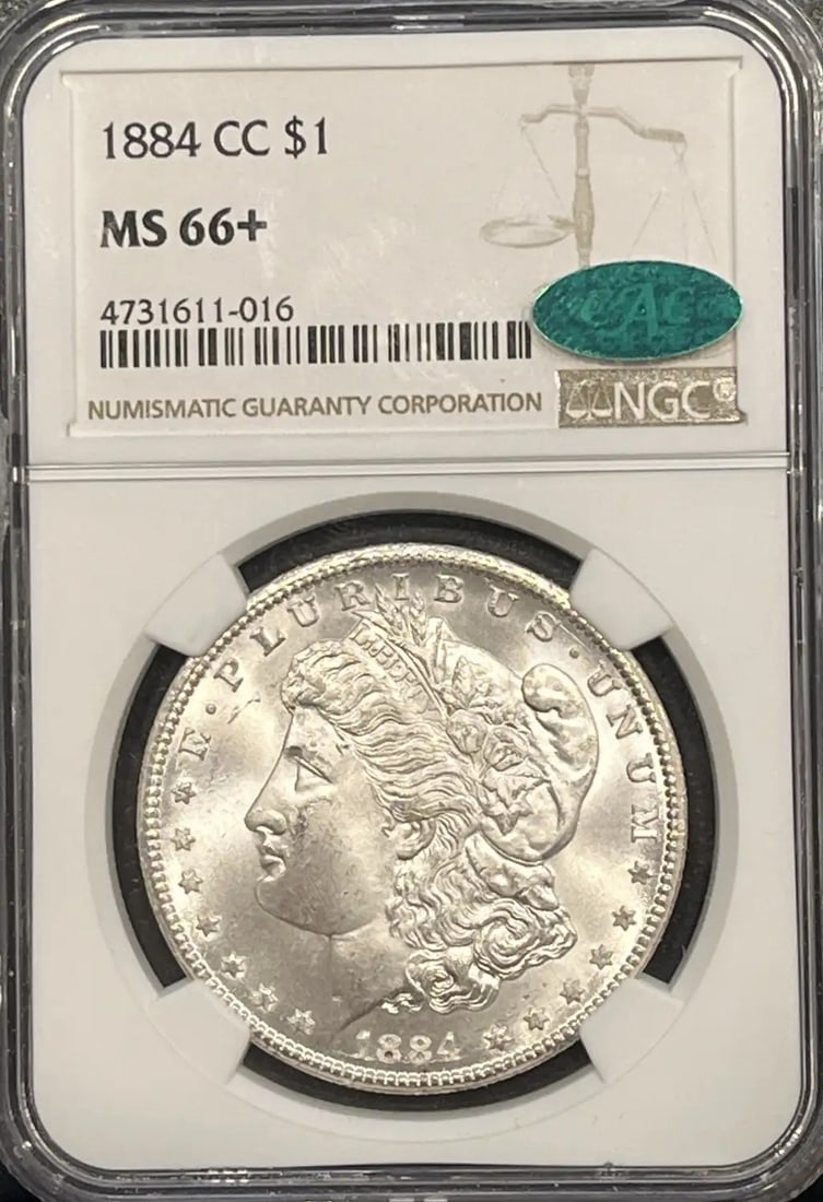 CAC 1884-CC MORGAN DOLLAR NGC MS66+ (1 of 2)