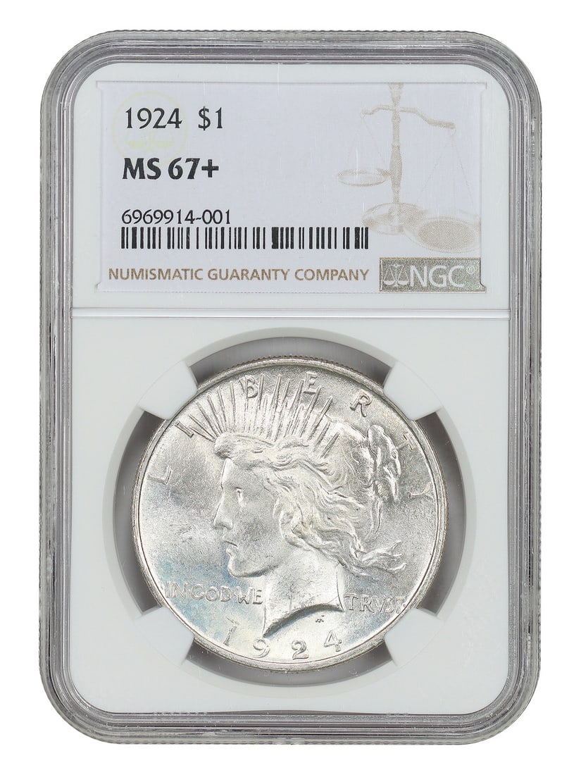 Peace Dollar - 1924 $1 NGC MS67+ (1 of 4)