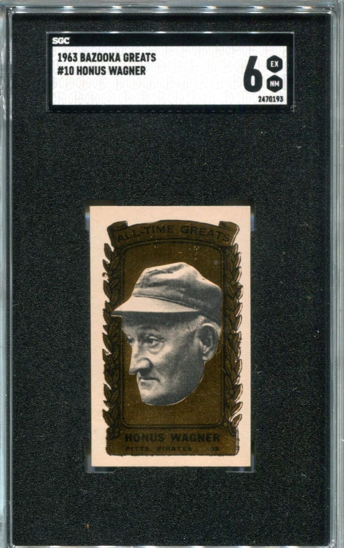 Card Honus Wagner 1963 Topps Bazooka Greats #10 SGC 6 (1 of 2)