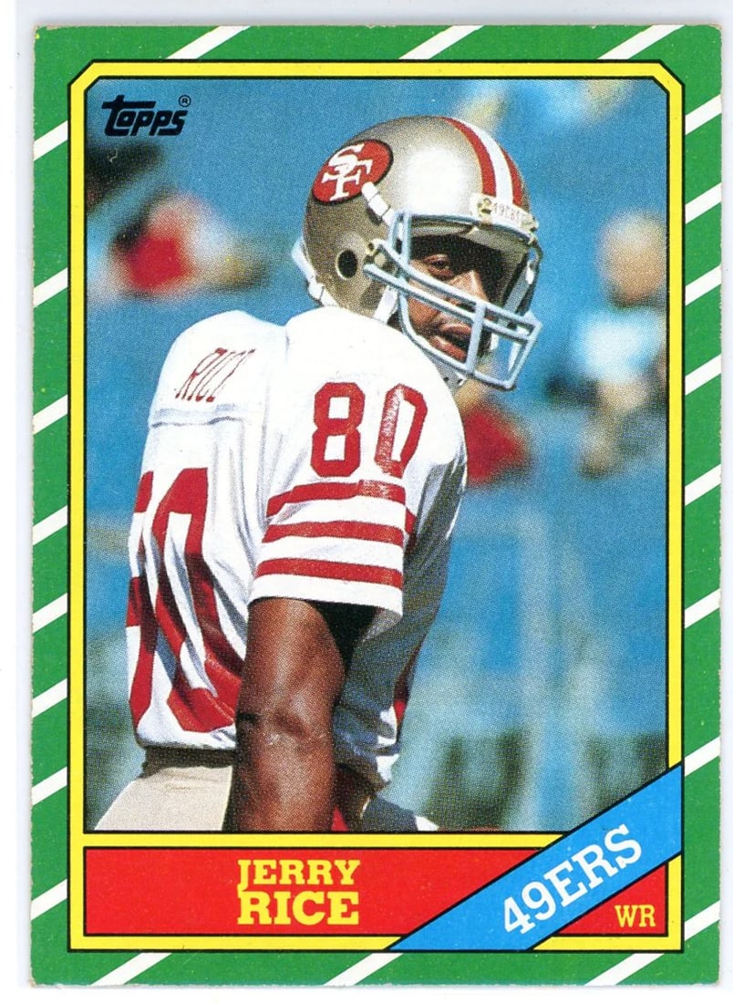 #161 Jerry Rice 1986 Topps Rookie Card (1 of 2)