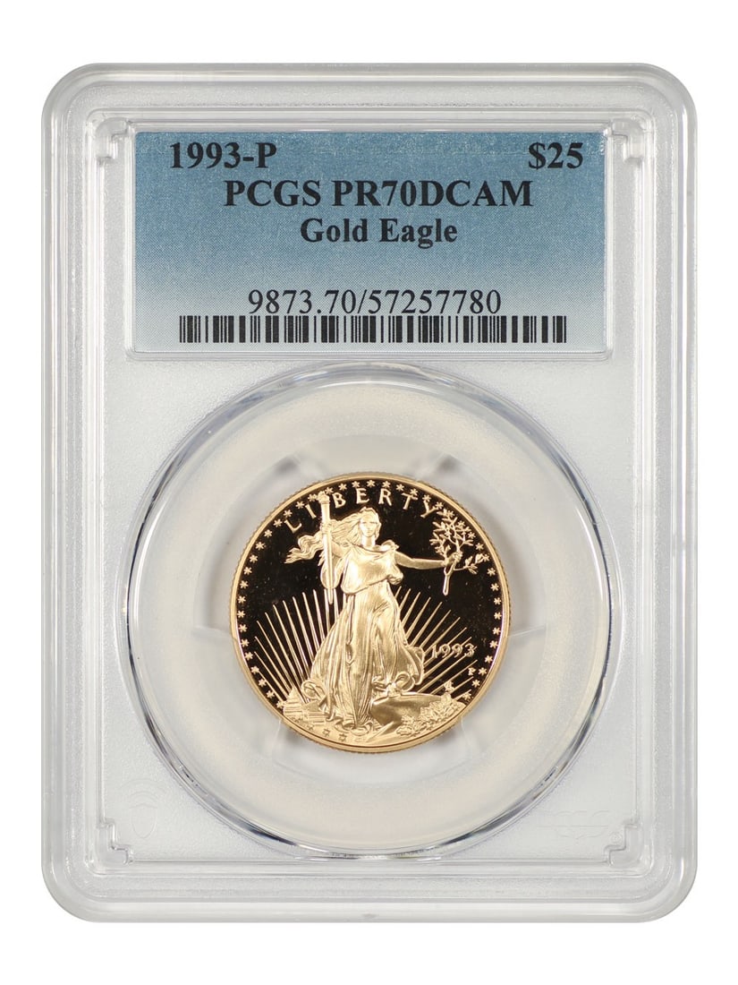 $25 Gold Eagles - 1993-P $25 Gold Eagle PCGS PR70DCAM (1 of 4)
