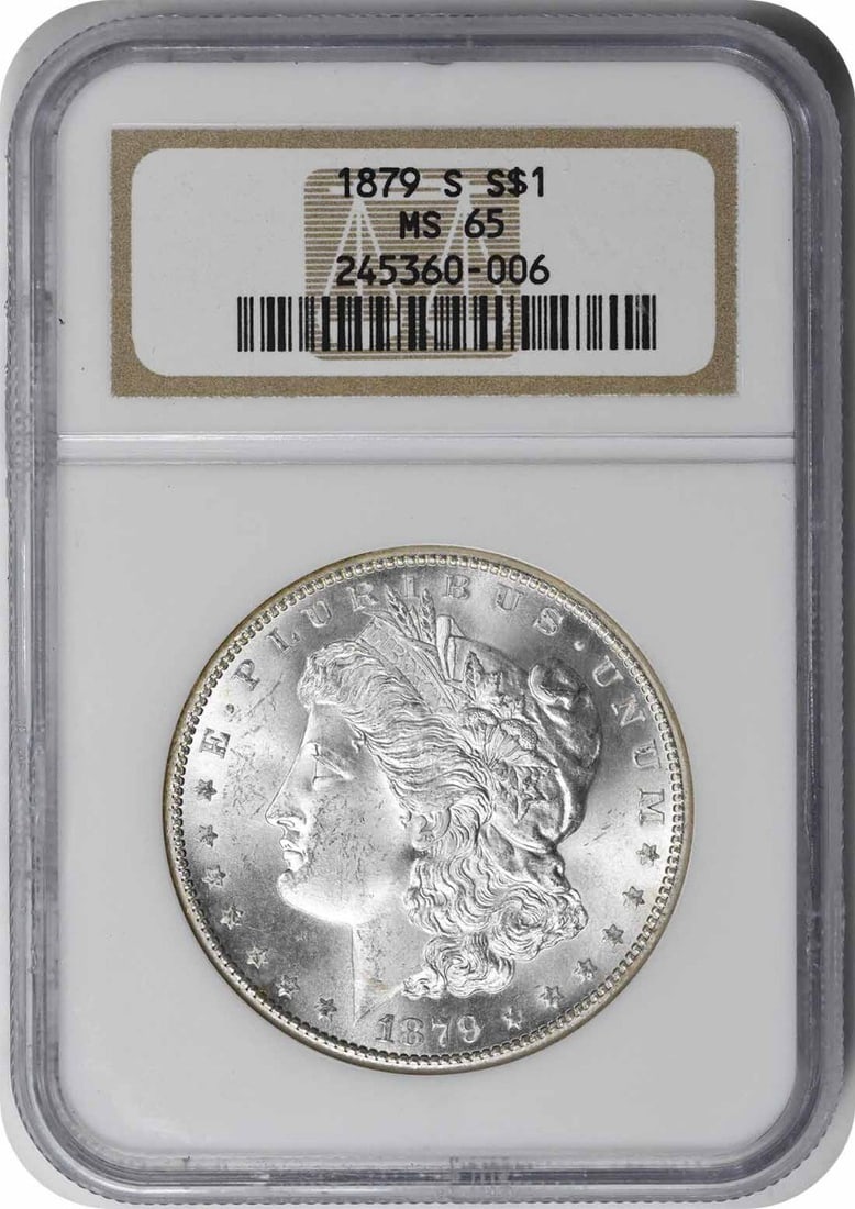 NGC 1879-S Morgan Silver Dollar MS65 (1 of 2)