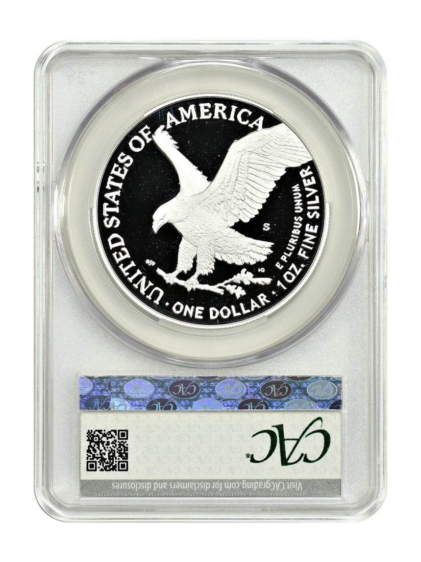 Silver Eagles - 2025-S $1 Silver Eagle CACG PR69DCAM (Navy Privy) - 2