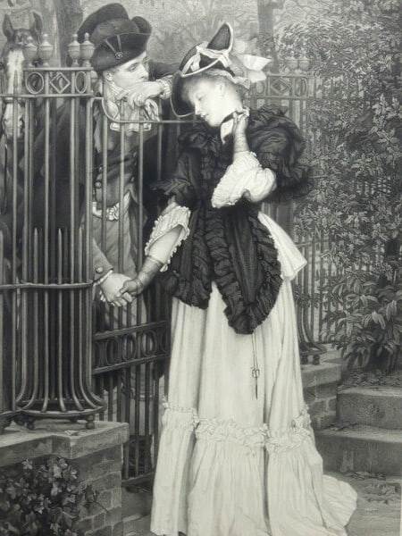 Ballin James Tissot Engraving In the Park After Original by J. (1 of 10)