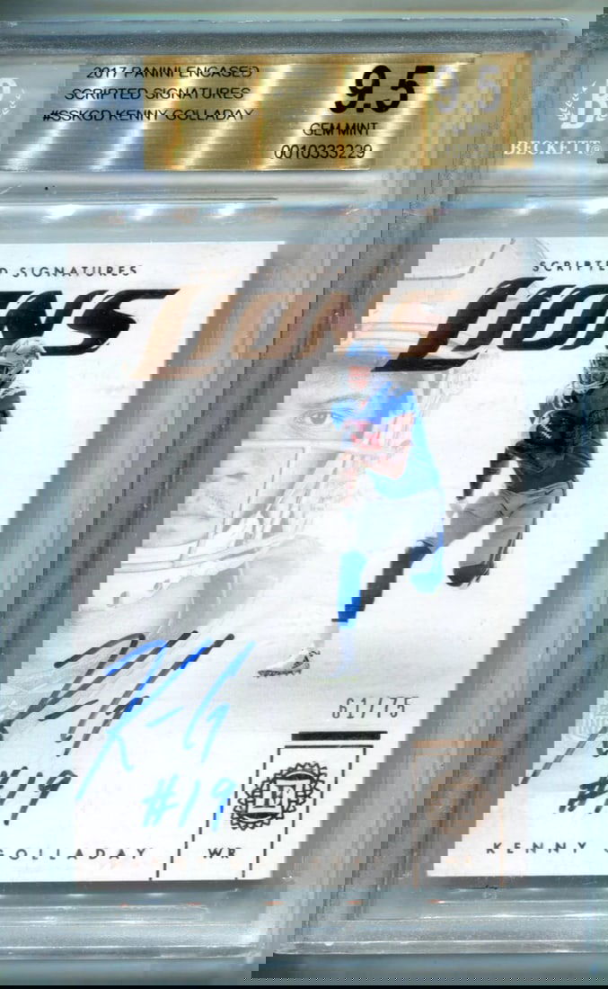 75 Kenny Golladay 2017 Panini Encased Scripted Sigs Auto Card (BGS MINT 9.5)/ (1 of 2)