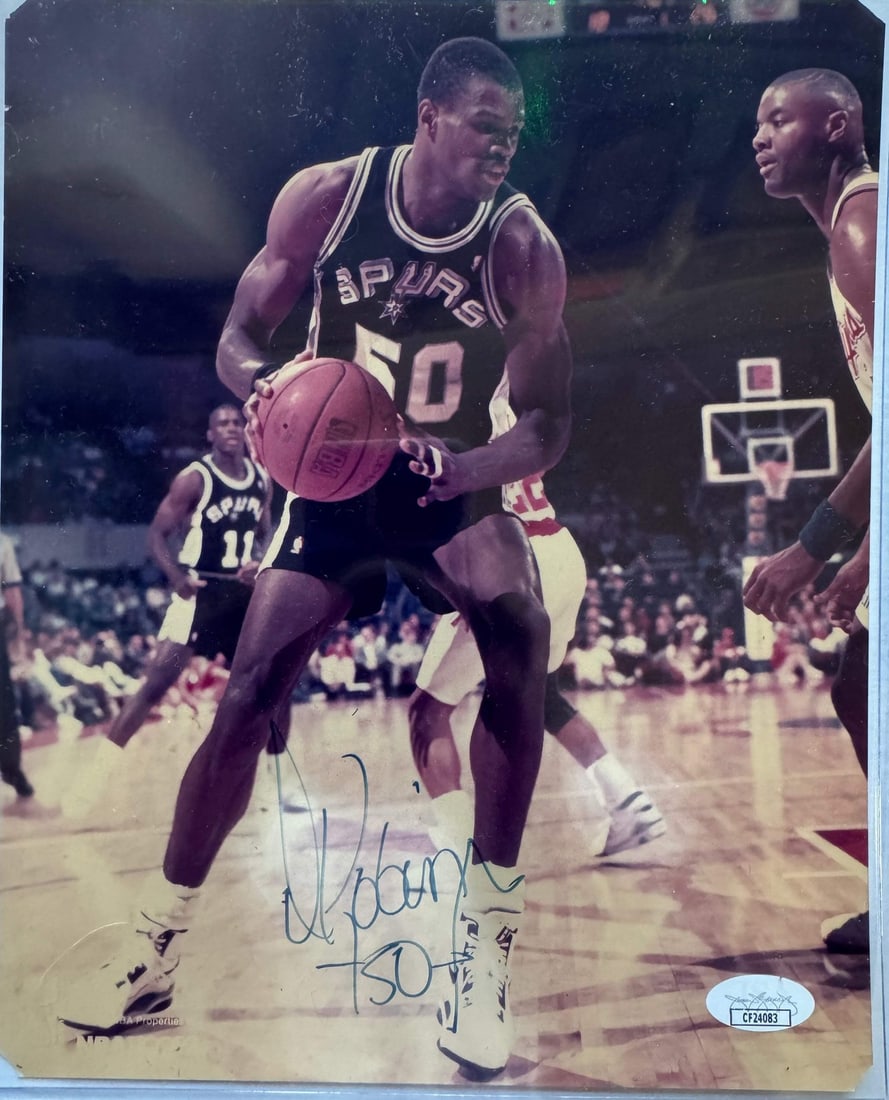 (JSA) David Robinson Autographed Spurs 8x10 Basketball Photo (1 of 1)