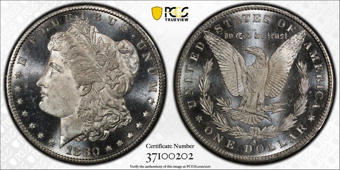 CAC 1880-S MORGAN DOLLAR PCGS MS66 PL (1 of 4)