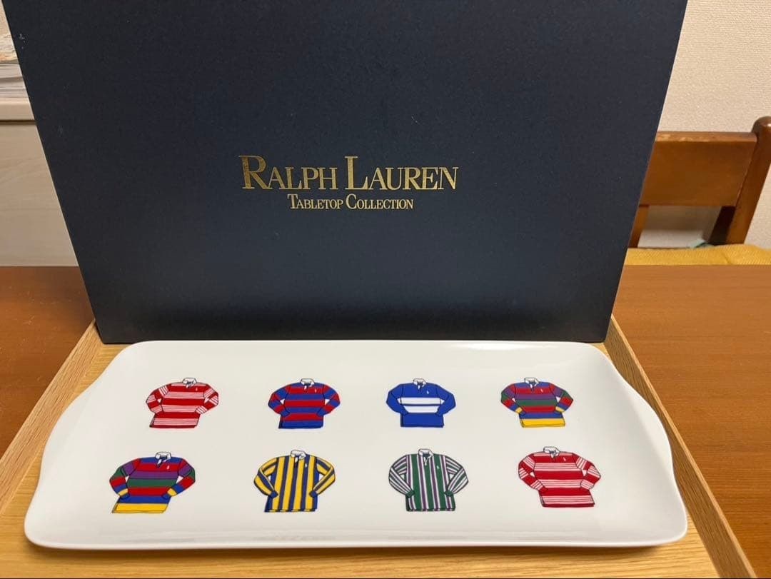 rare Ralph Lauren rugby shirt design plate long tray platter 14 in: rare Ralph Lauren rugby shirt design plate long tray platter 14 in This listing features rare Ralph Lauren rugby shirt design plate long tray platter 14 in. Item specifics are provided below. Item Spe