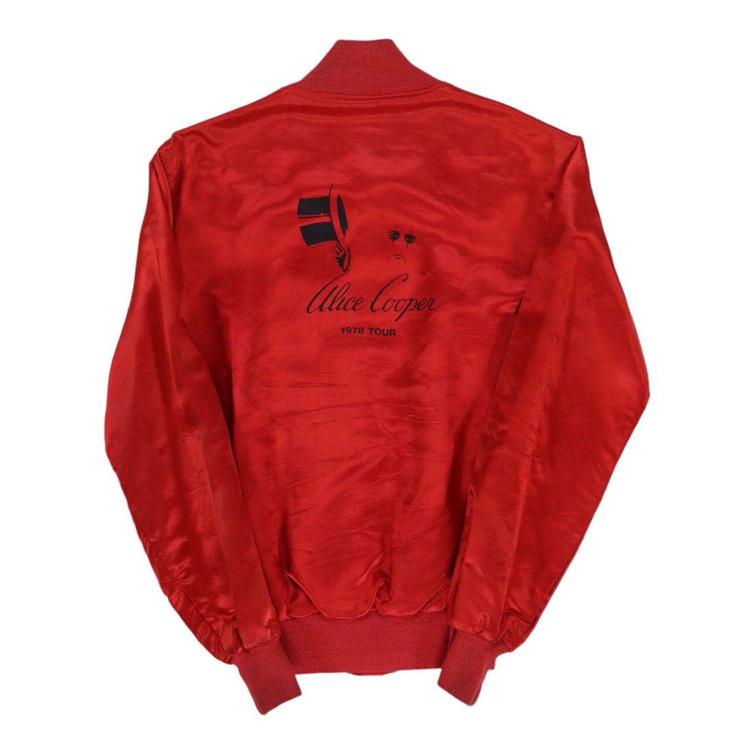 Jacket 1978 Alice Cooper Tour: Jacket 1978 Alice Cooper Tour This listing features Jacket 1978 Alice Cooper Tour. Item specifics are provided below. Item Specifics: Size: Small Era: 1970s Color: Red Material: Satin Tag Size: Small