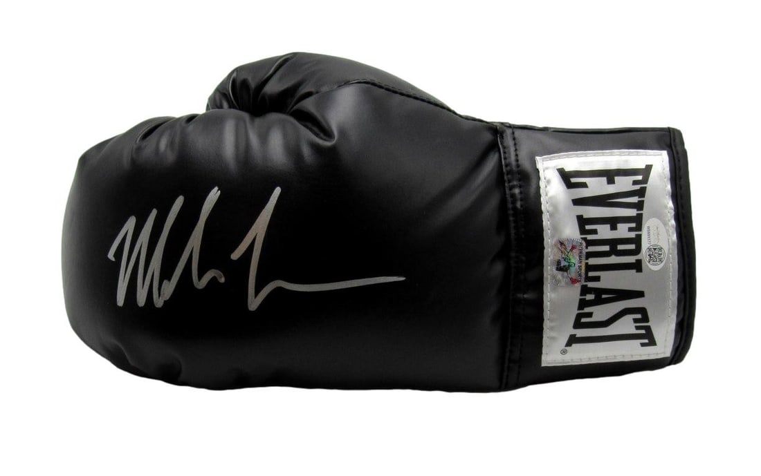 197308 Mike Tyson Boxing Champ Signed/ Auto Black Everlast Boxing Glove Left JSA (1 of 4)