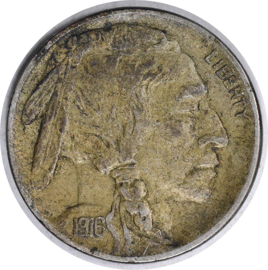 Uncertified 1916 Buffalo Nickel No F FS-401 EF (1 of 2)