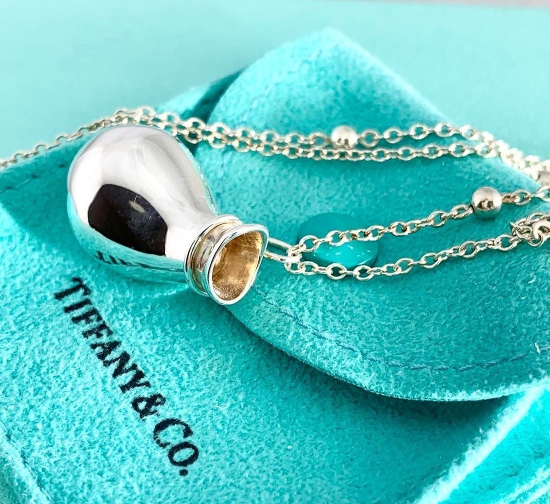 Rare Vintage Tiffany & Co Elsa Peretti Bottle Jug Long Necklace Pendant 70s 80s (1 of 9)