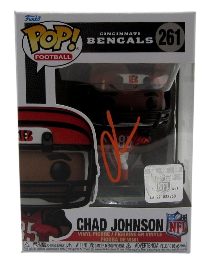 203908 Chad Johnson Signed/ Auto Funko POP! #261 Figurine Bengals Beckett (1 of 8)