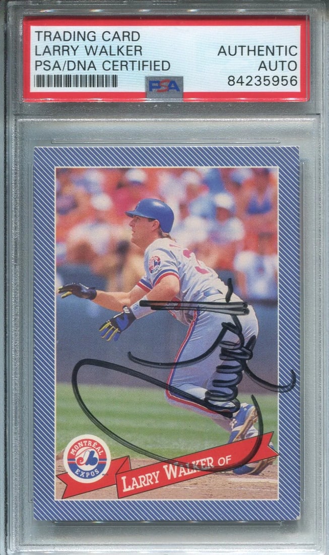 (PSA) Larry Walker Hostess Montreal Expos Autographed Card (1 of 2)