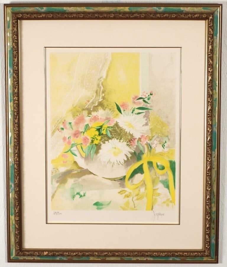 'Bouquet' Limited Edition Lithograph, Signed, Framed, Authentic - Joyeux (1 of 8)