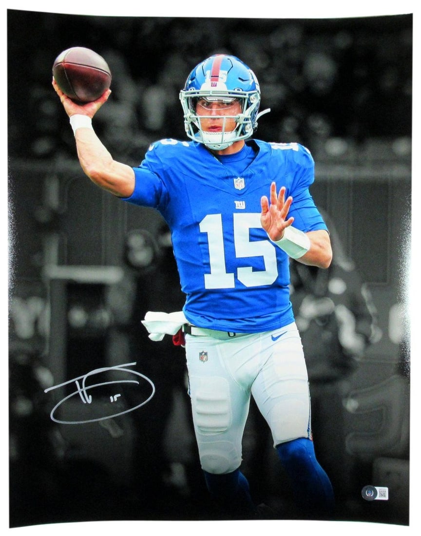 184865 Tommy DeVito Autographed/ signed 16x20 Photo NY Giants Beckett (1 of 3)