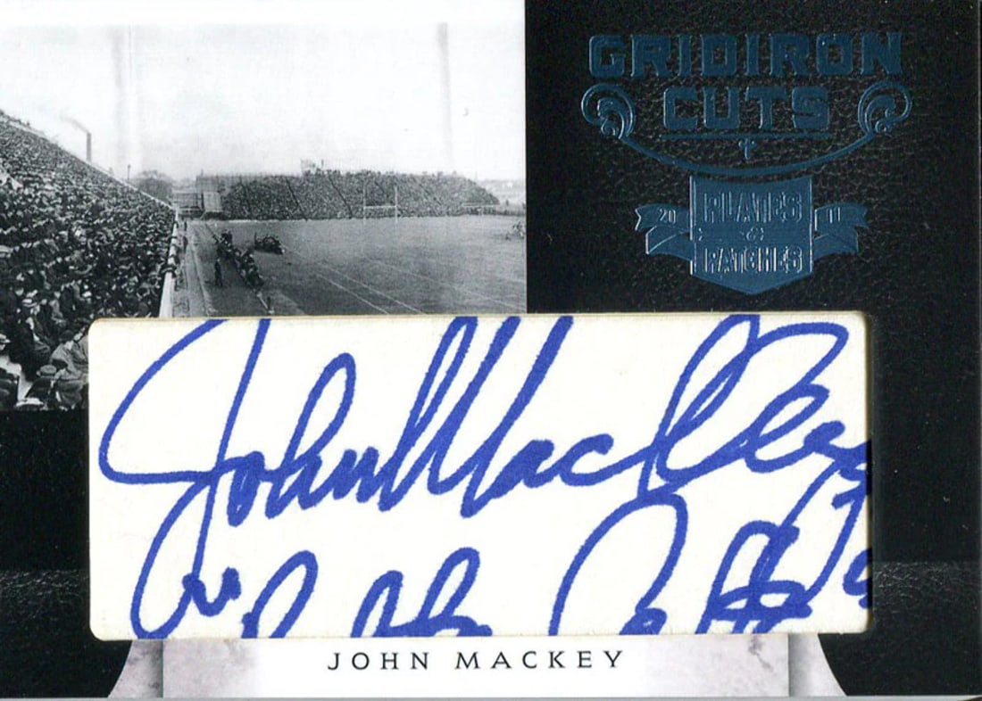 Card John Mackey Autographed 2011 Panini Gridiron Cuts (1 of 1)