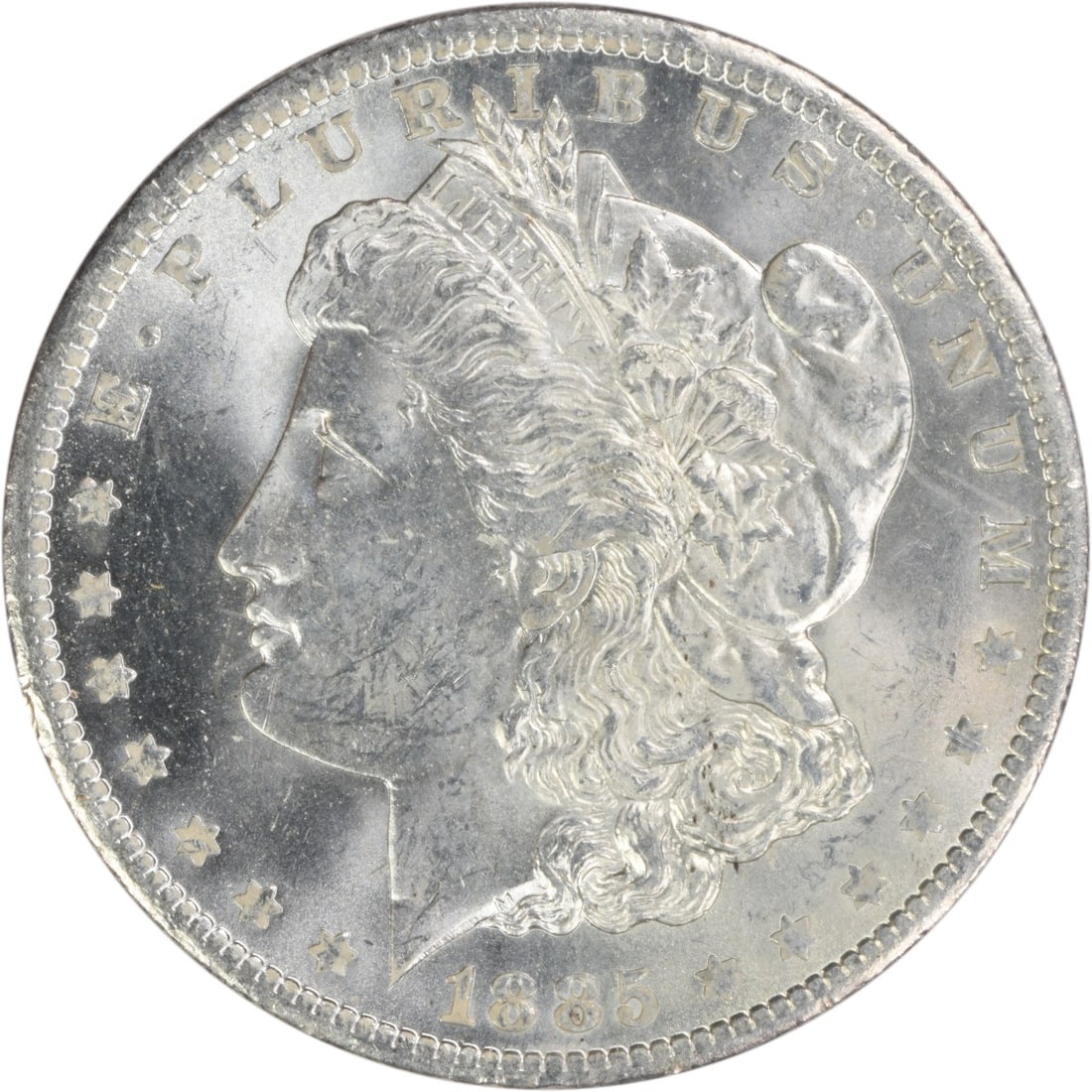 Uncertified 1885-O Morgan Silver Dollar BU (1 of 2)
