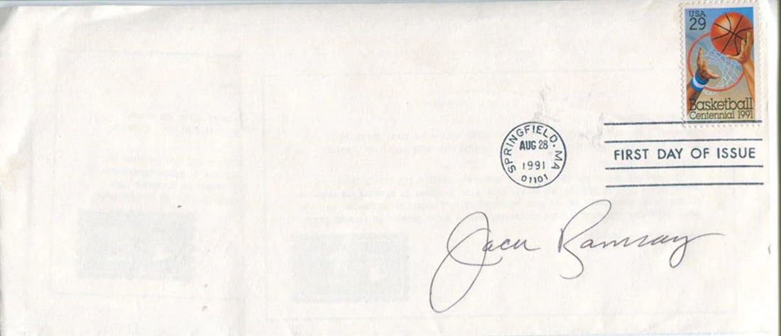 Issue Jack Ramsey Autographed 1991 First Day of (1 of 1)