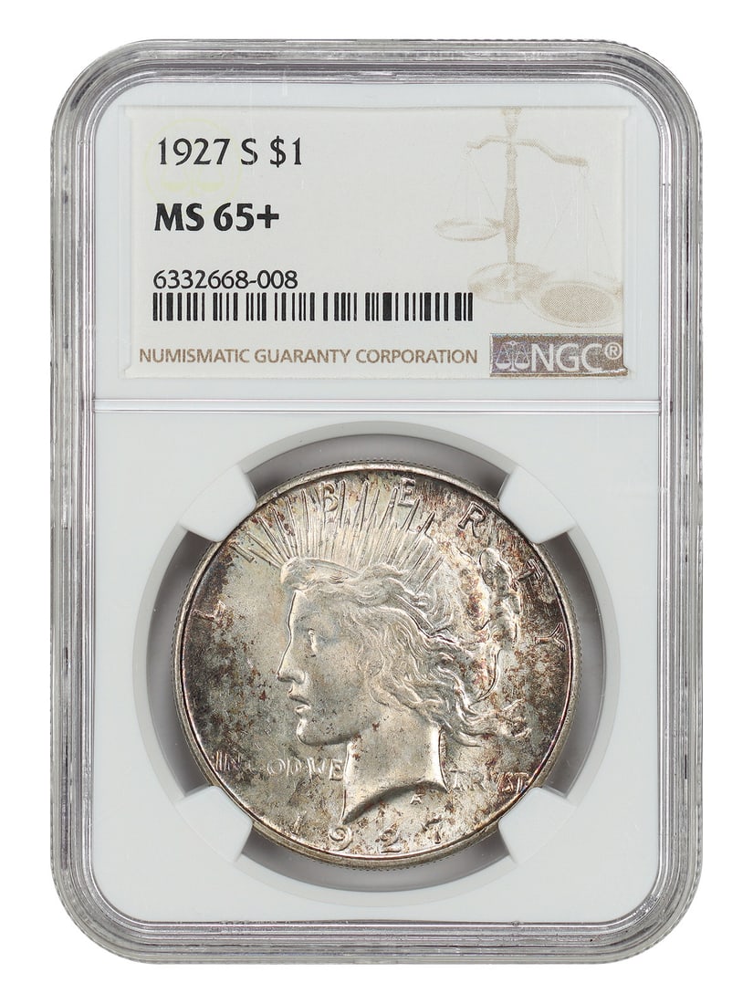 Better Date from San Francisco - 1927-S $1 NGC MS65+ - Peace Dollar: Better Date from San Francisco - 1927-S $1 NGC MS65+ - Peace Dollar This listing features Better Date from San Francisco - 1927-S $1 NGC MS65+ - Peace Dollar. Item specifics are provided below. Item S