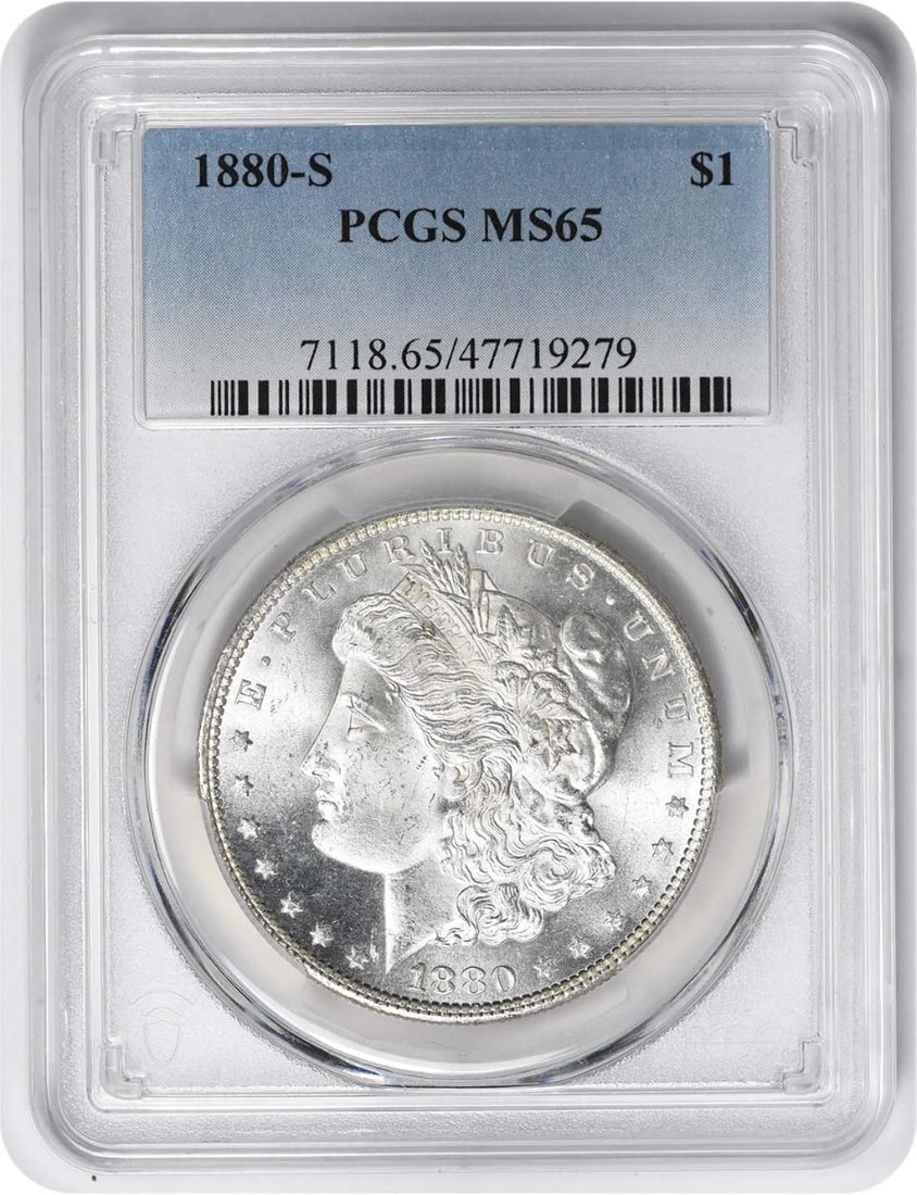 PCGS 1880-S Morgan Silver Dollar MS65 (1 of 2)