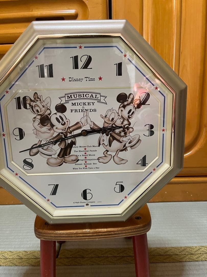 Rare Seiko Disney Time Mickey Friends Musical Octagonal Wall Clock FW695G Japan (1 of 9)