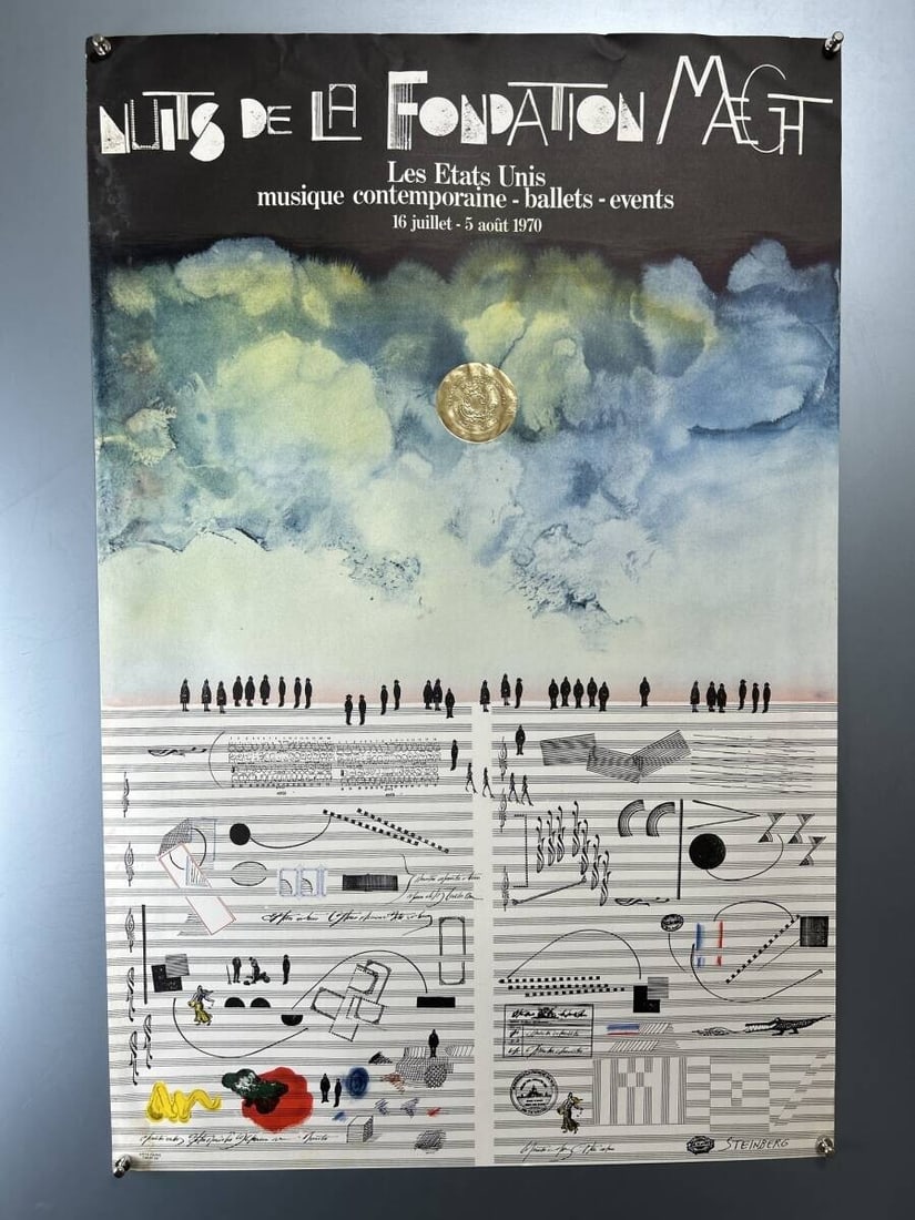 in Saul Steinberg Nuits De La Fondation 1970 Lithograph Poster 88.5x58 cm/ 35x23: in Saul Steinberg Nuits De La Fondation 1970 Lithograph Poster 88.5x58 cm/ 35x23 This listing features in Saul Steinberg Nuits De La Fondation 1970 Lithograph Poster 88.5x58 cm/ 35x23. Item specifics