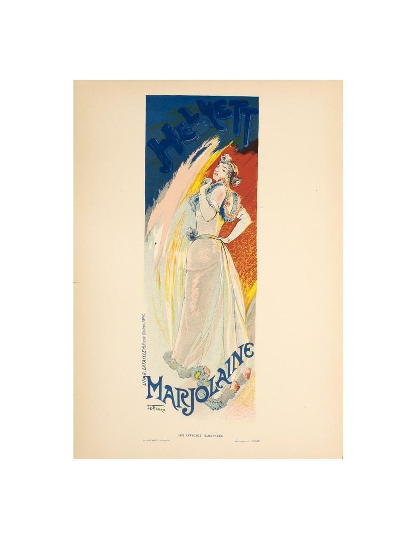 1896 Original Vintage Poster Marjolene By Lefeure For Affiches Illustrees (1 of 1)
