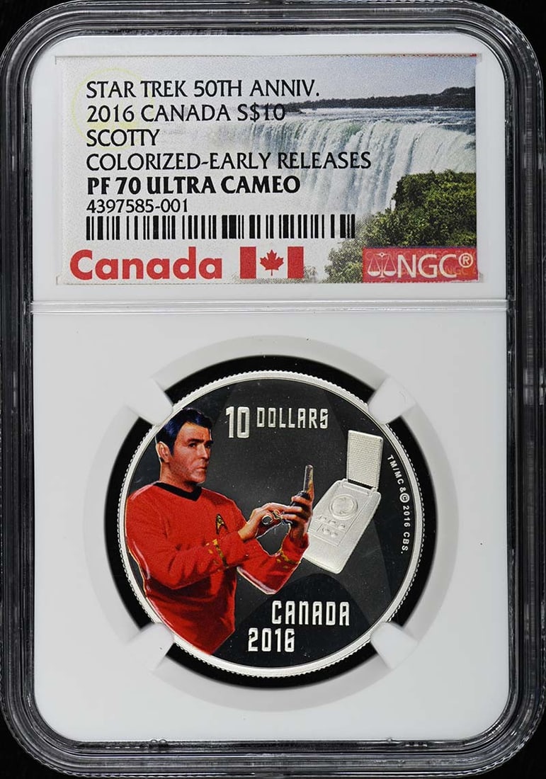 PR70DCAM 2016 CANADA SCOTTY COLORIZED-EARLY RELEASES S$10 NGC: PR70DCAM 2016 CANADA SCOTTY COLORIZED-EARLY RELEASES S$10 NGC This listing features PR70DCAM 2016 CANADA SCOTTY COLORIZED-EARLY RELEASES S$10 NGC. Item specifics are provided below. Item Specifics: Ci