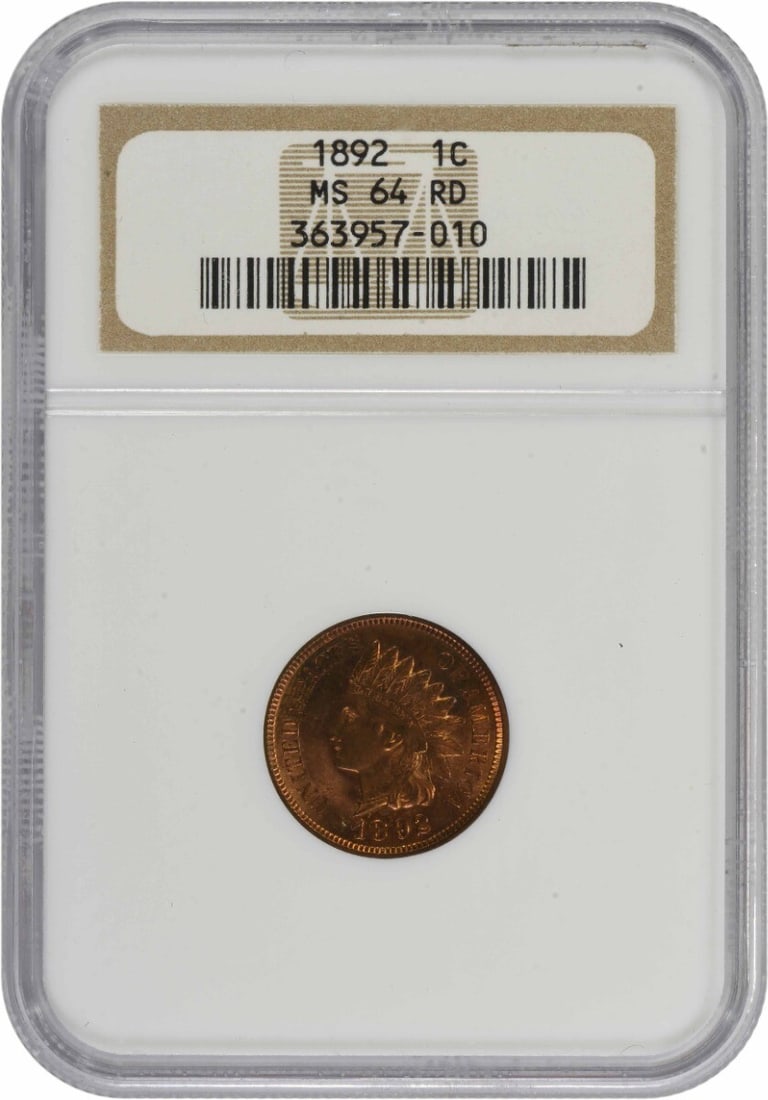 NGC 1892 Indian Cent MS64RD: NGC 1892 Indian Cent MS64RD This listing features NGC 1892 Indian Cent MS64RD. Item specifics are provided below. Item Specifics: Country Of Origin: United States Certification: NGC Circulated/Uncircu
