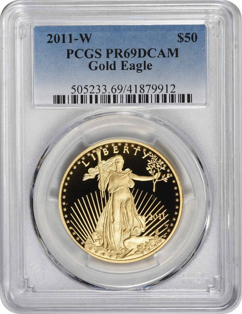 PCGS 2011-W $50 American Gold Eagle PR69DCAM (1 of 2)
