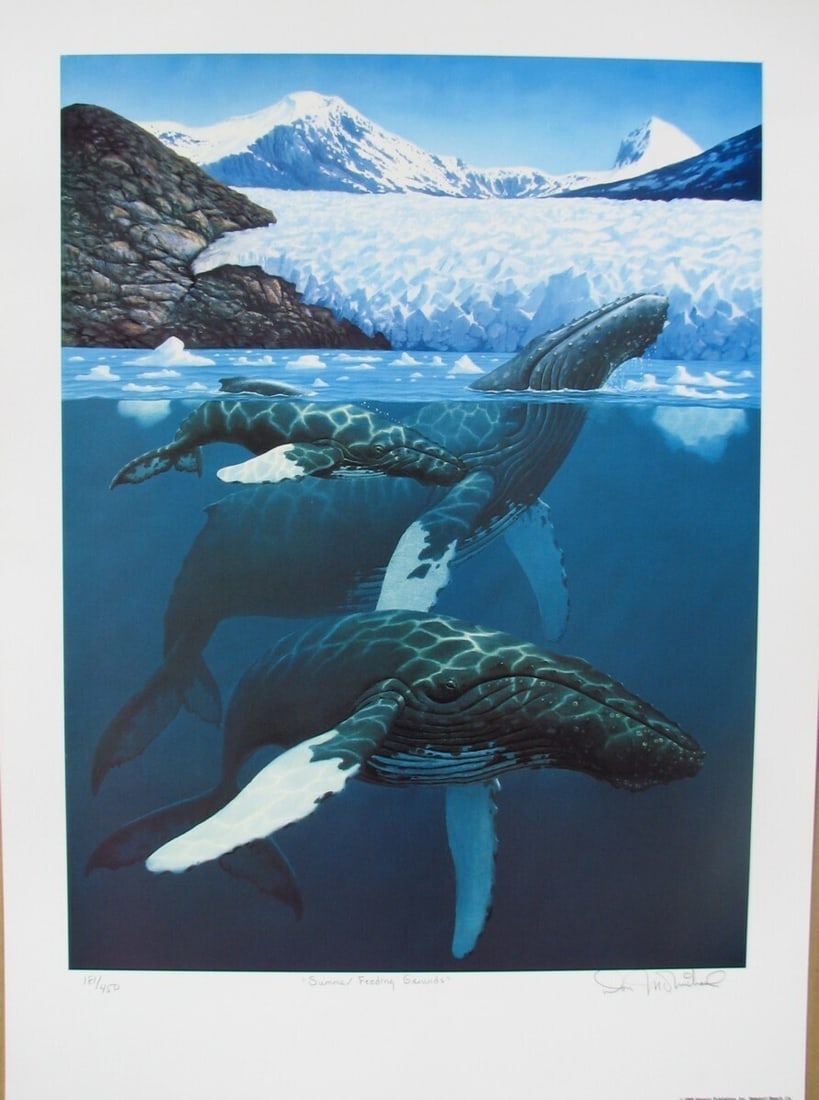 'Summer Feeding Ground' Offset Lithograph, Signed & Numbered - Don McMichael (1 of 3)