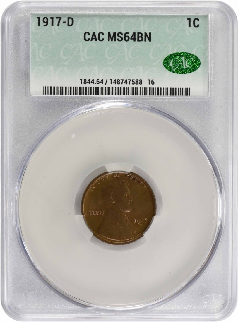CACG 1917-D Lincoln Cent MS64BN (1 of 2)