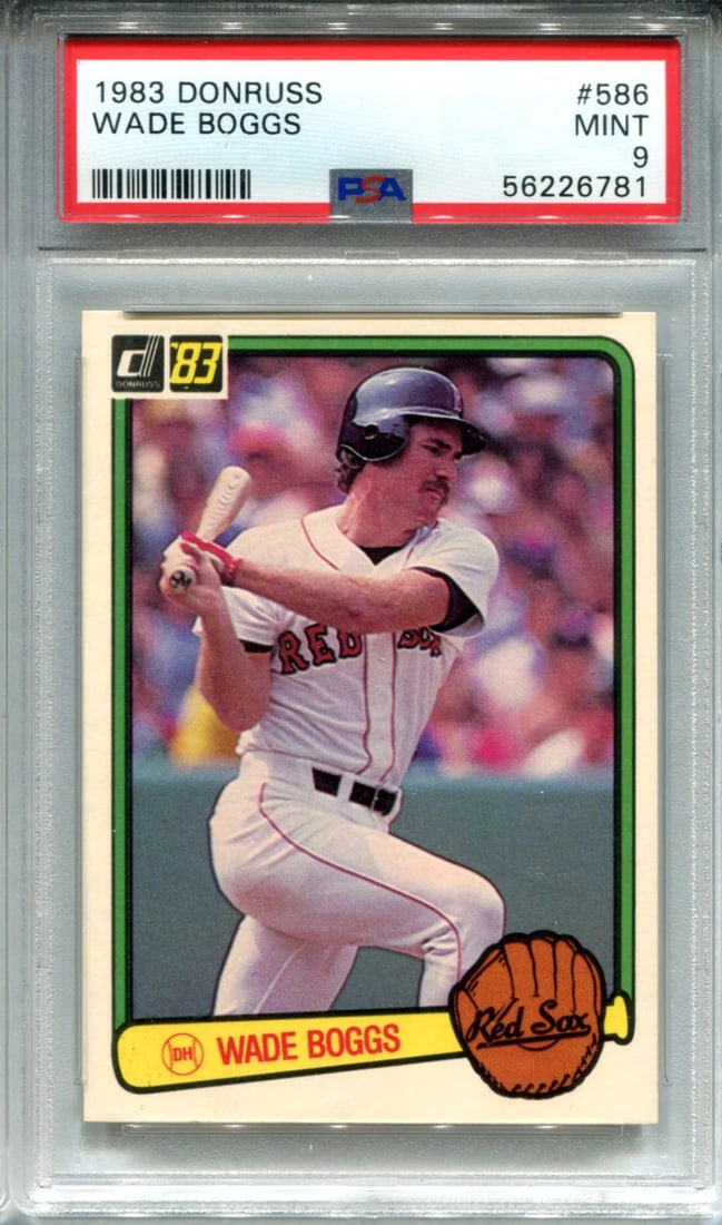 Card Wade Boggs 1983 Donruss Rookie Card #586 PSA Mint 9 (1 of 2)