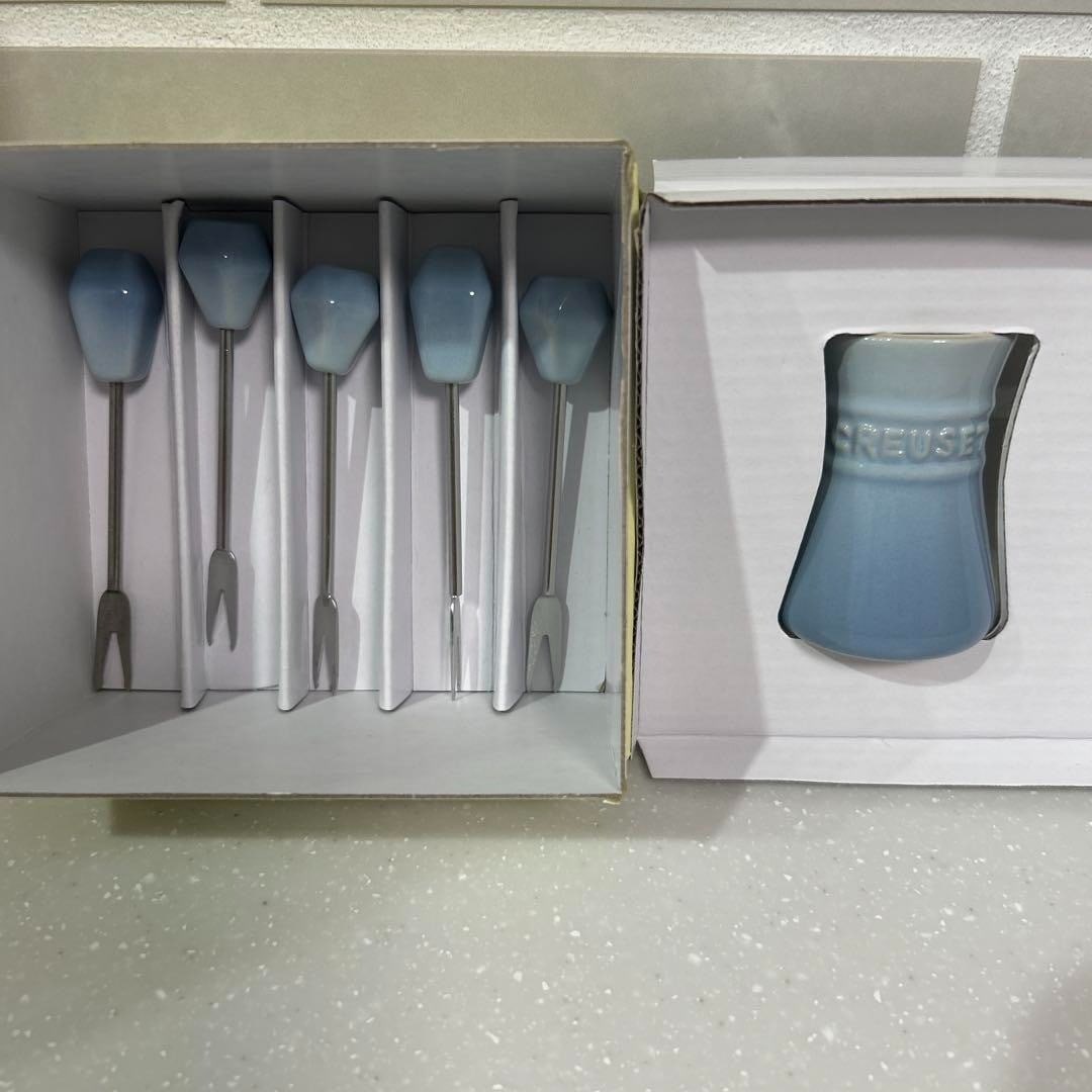 New Le Creuset Food Picks 5-Piece Blue Tableware Set for Appetizers (1 of 4)