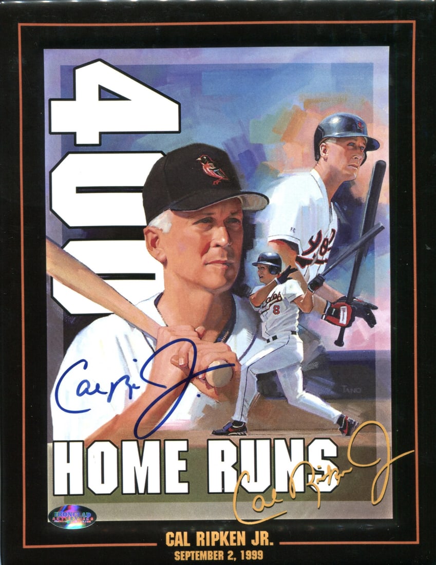 Plate Cal Ripken Jr. Autographed 400 Home Run Black (1 of 2)