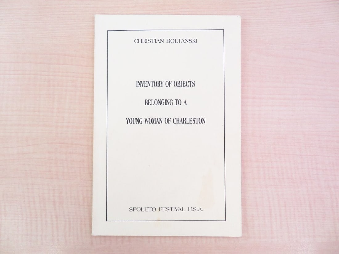 1991 Christian Boltanski Inventory of Objects Belonging to a Young Woman 1st Ed. (1 of 10)