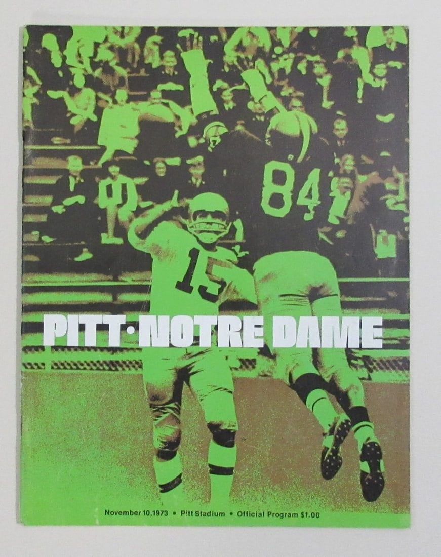 185690 11/ 10/ 1973 Pitt vs. Notre Dame College Program (1 of 2)