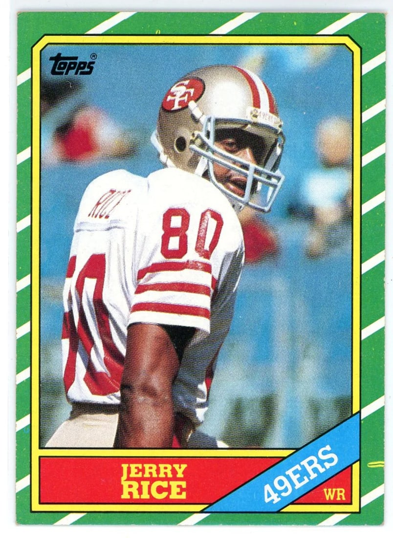#161 Jerry Rice 1986 Topps Rookie Card (1 of 2)